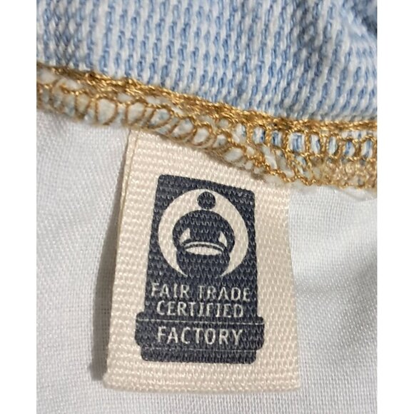 Universal Thread Jeans Womens Light Blue Wide-Leg Paper Bag Waist Cotton Drawstr - Picture 2 of 10